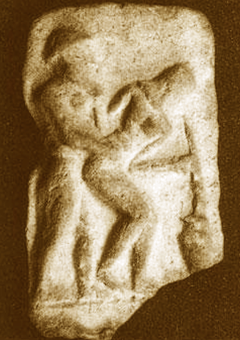 Placa de Terracota de Babilonia, Vorderasiatische Museum, 13.5x7.5 cm 