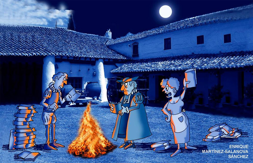 vía Moderador Cusco Don Quijote de la Mancha y Cervantes en dibujos de Enrique Martinez Salanova